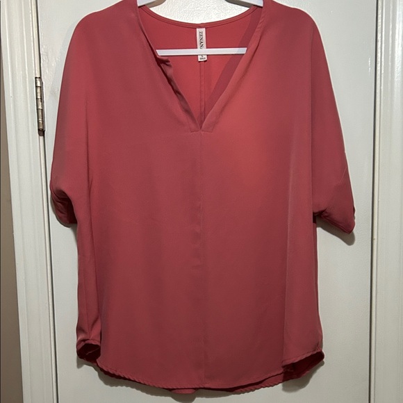Zenana Outfitters Tops - BOGO free - Zenana Rose Pink blouse